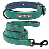 Personalized Leather Collar & Leash Set