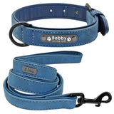 Personalized Leather Collar & Leash Set