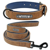 Personalized Leather Collar & Leash Set