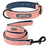 Personalized Leather Collar & Leash Set