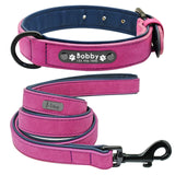 Personalized Leather Collar & Leash Set